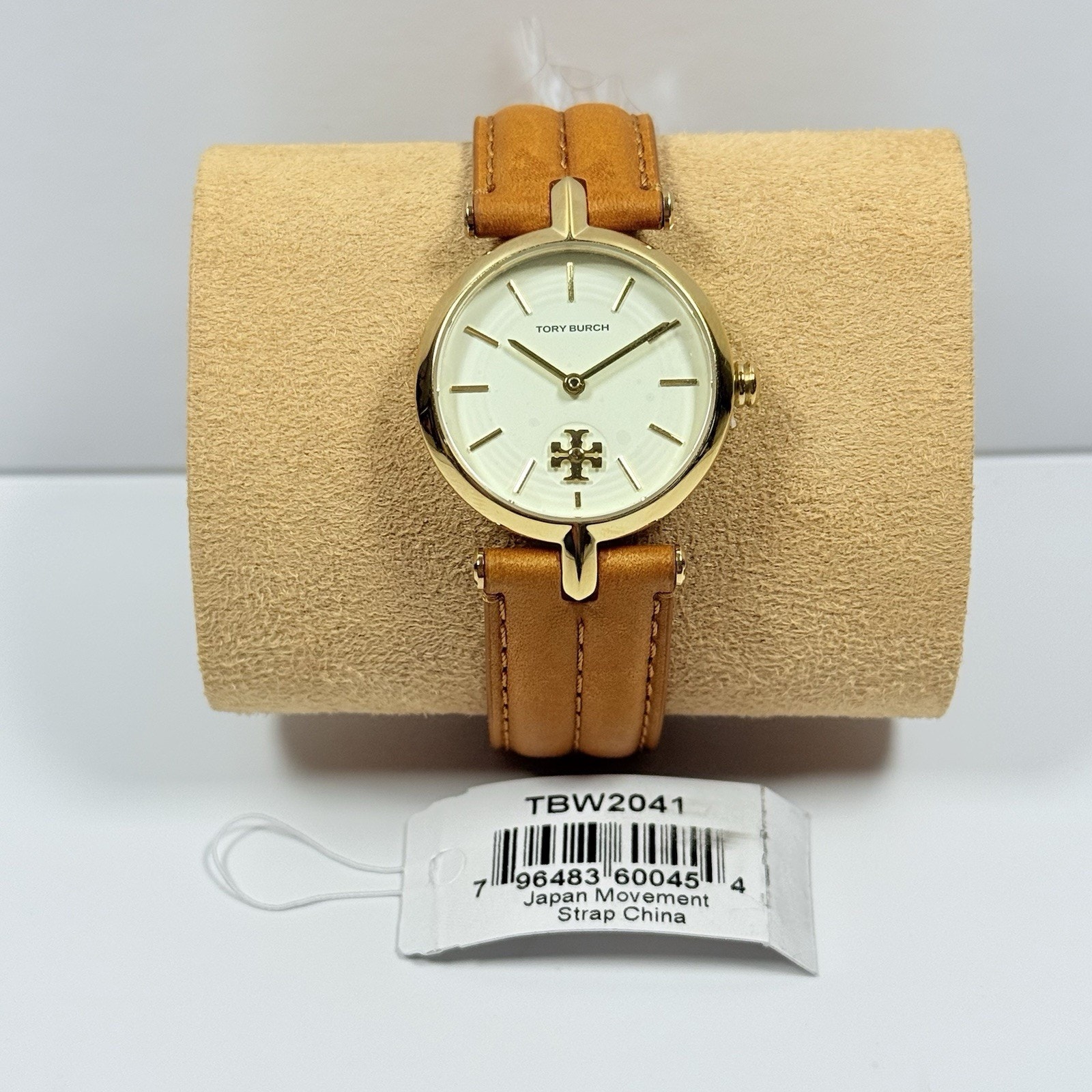 Tory Burch Kira Tbw2041 Cream Dial Brown Leather Strap Women’s Watch